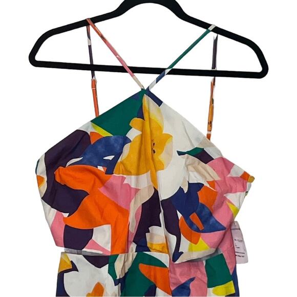 Walter Baker Hemali Midriff Cutout Dress In Citrus Canopy Size 10 - Picture 4 of 14